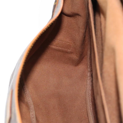 Louis Vuitton Saumur 35, Brown, Canvas, shoulder