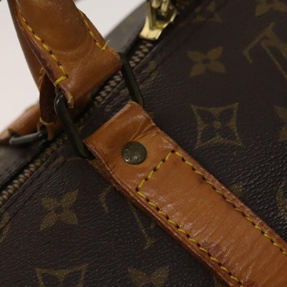 Louis Vuitton Keepall 55, Brown, Canvas, travel