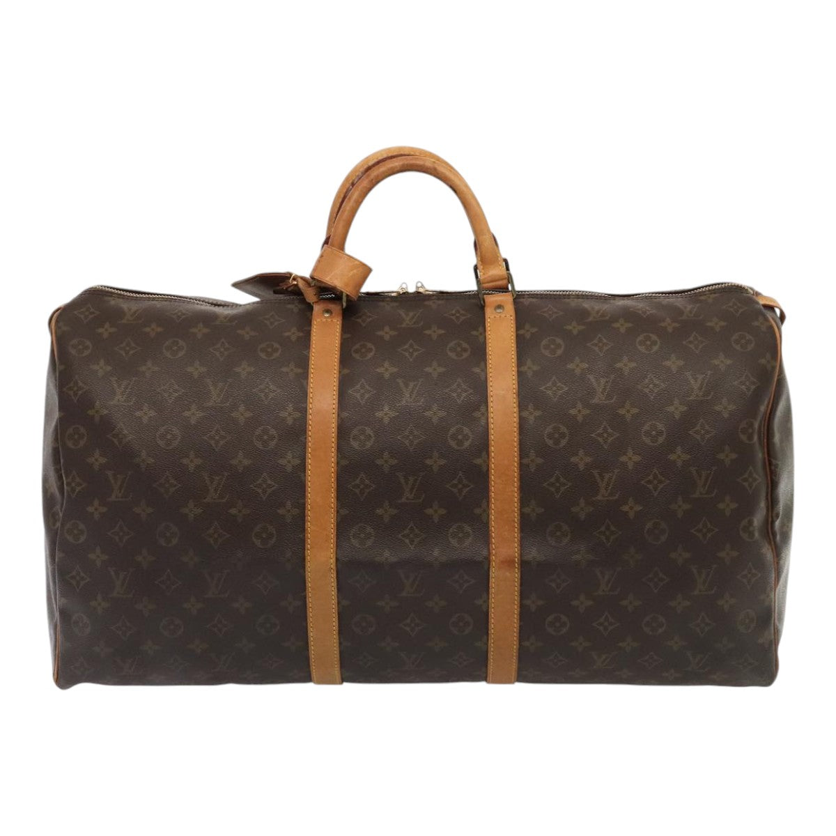 Louis Vuitton Keepall 60, Brown, Canvas, travel