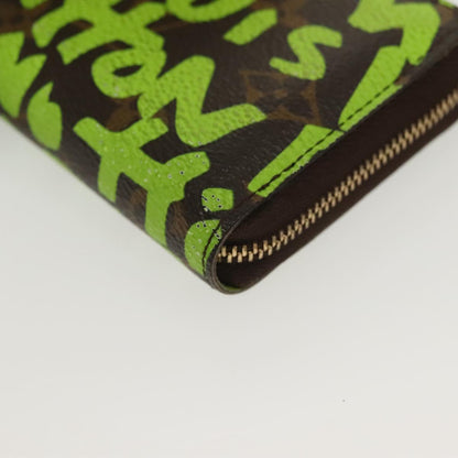 Louis Vuitton Zippy coin purse, Green, Canvas, wallet