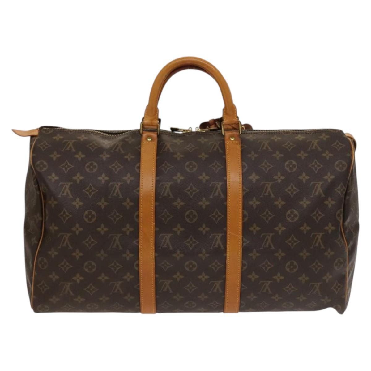 Louis Vuitton Keepall 50, Brown, Canvas, travel