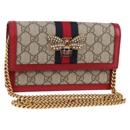 Gucci Queen Margaret, Beige, Canvas, shoulder