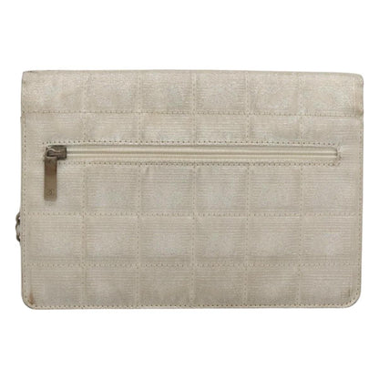 Chanel, Silver, NYLON, clutch