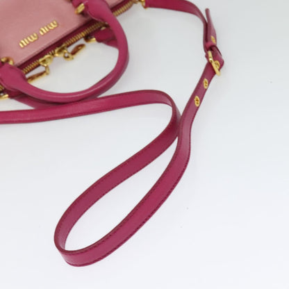 Miu Miu Madras, Pink, Leather, handbag