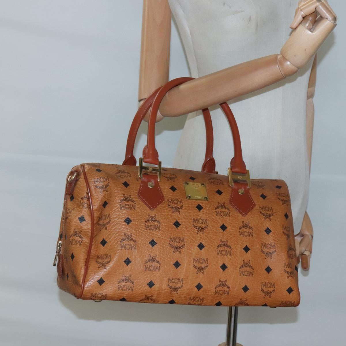 MCM Visetos, Brown, Canvas, travel