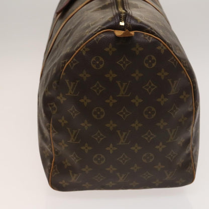 Louis Vuitton Keepall 55, Brown, Canvas, travel