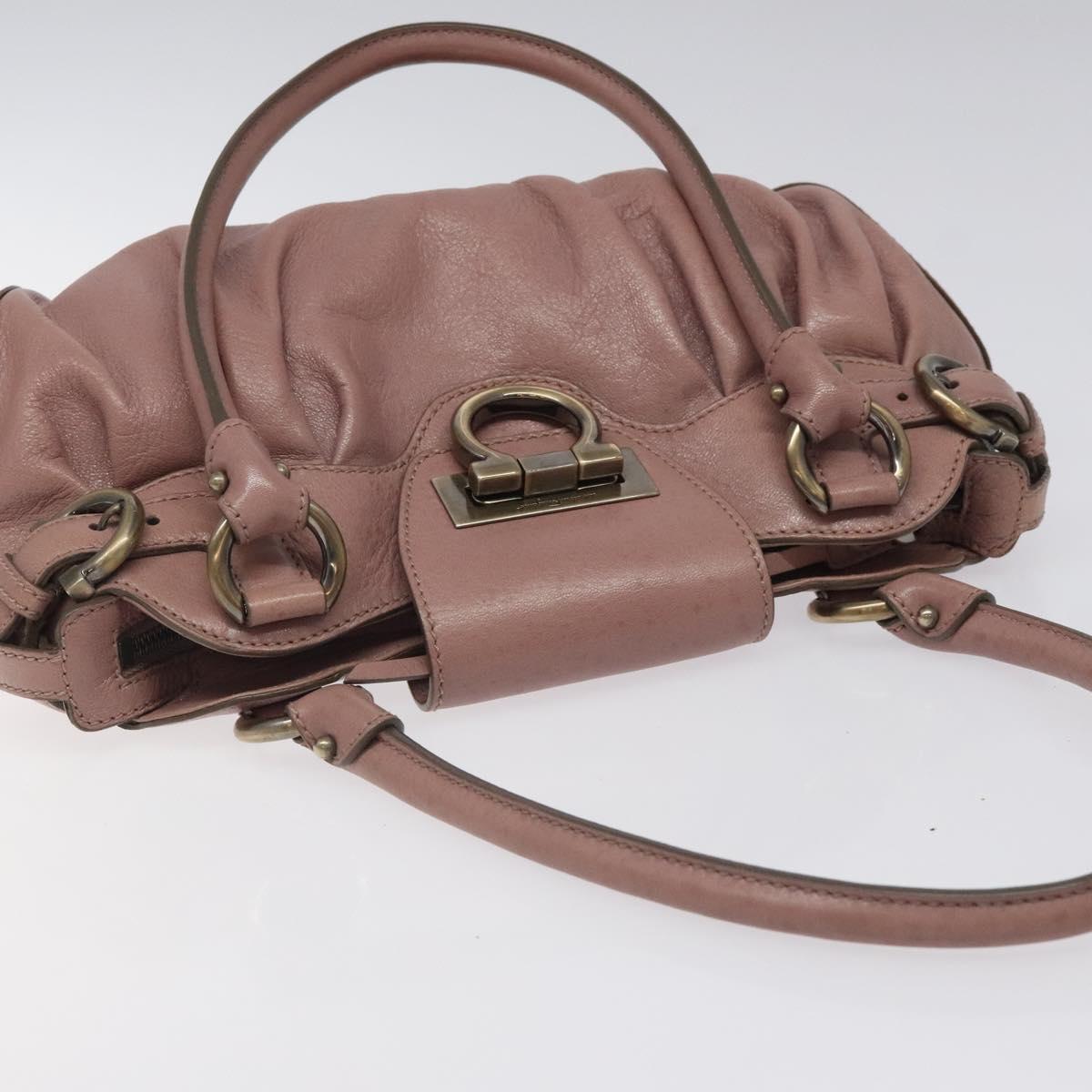 Salvatore Ferragamo Gancini, Pink, Leather, handbag