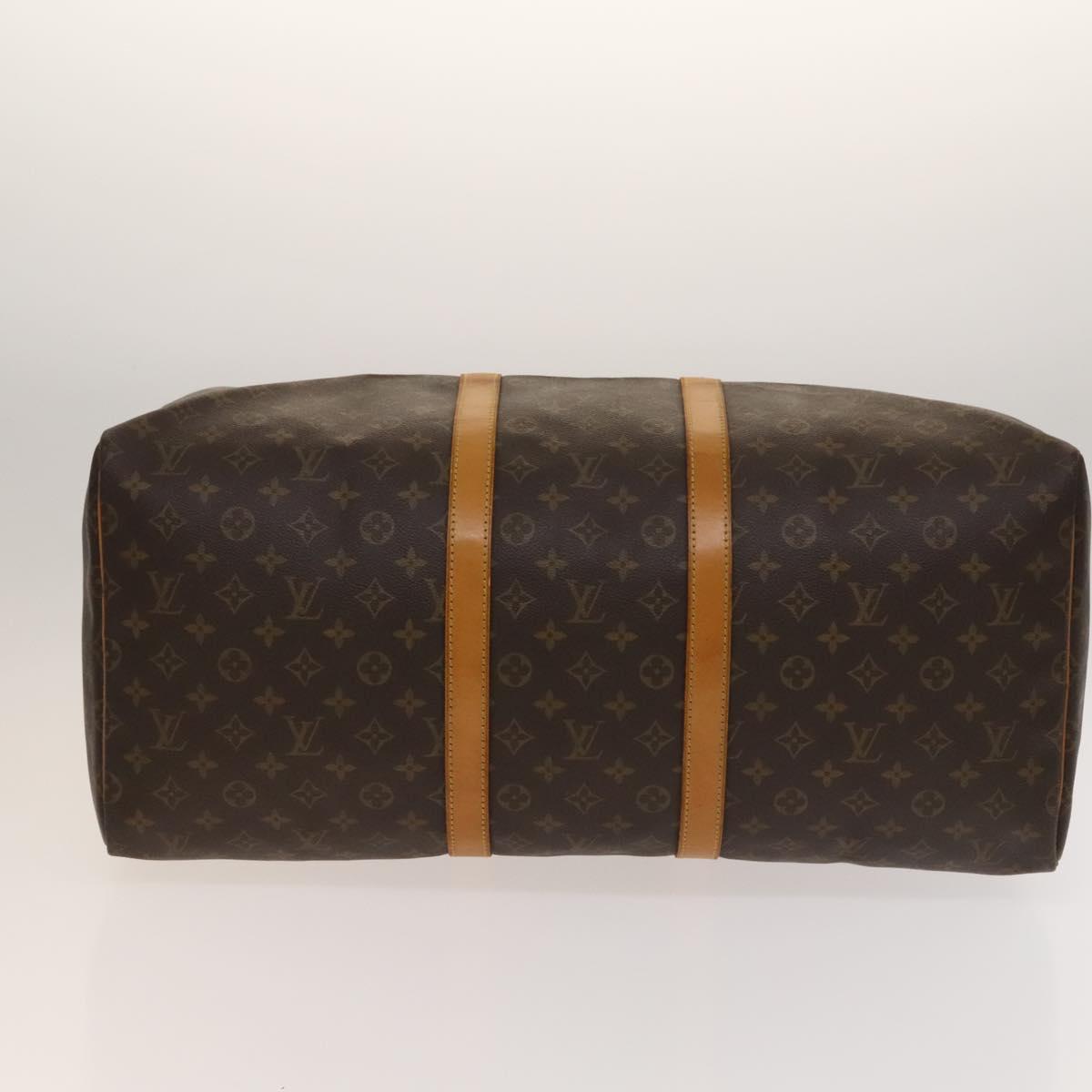 Louis Vuitton Keepall 55, Brown, Canvas, travel