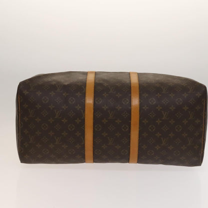 Louis Vuitton Keepall 55, Brown, Canvas, travel