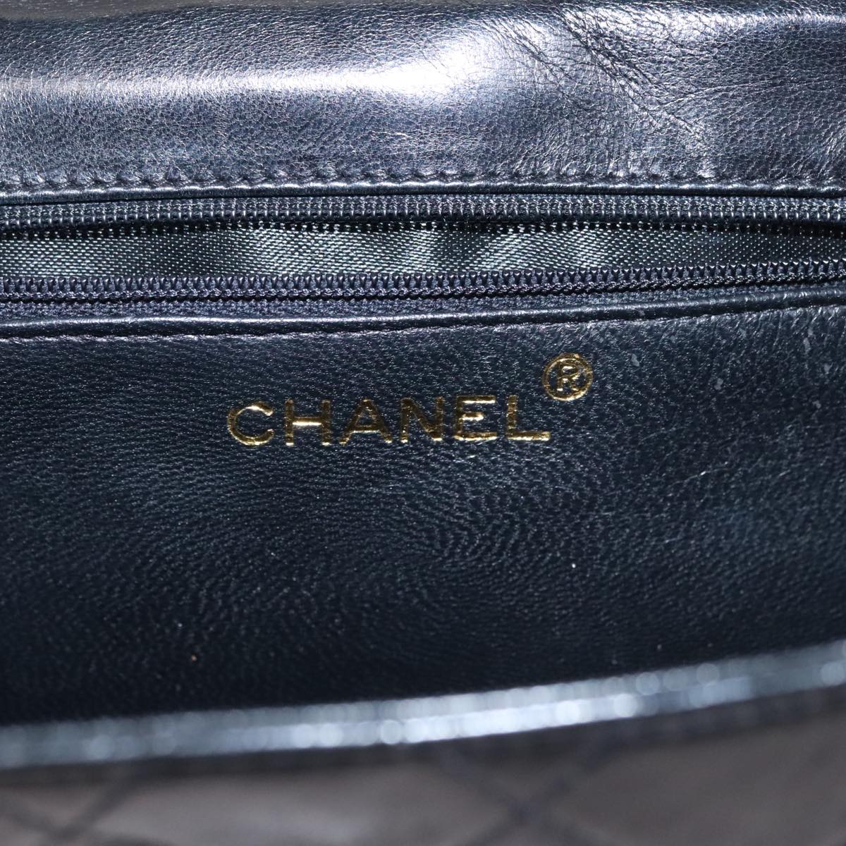 Chanel Full Flap, Black, Leather, shoulder