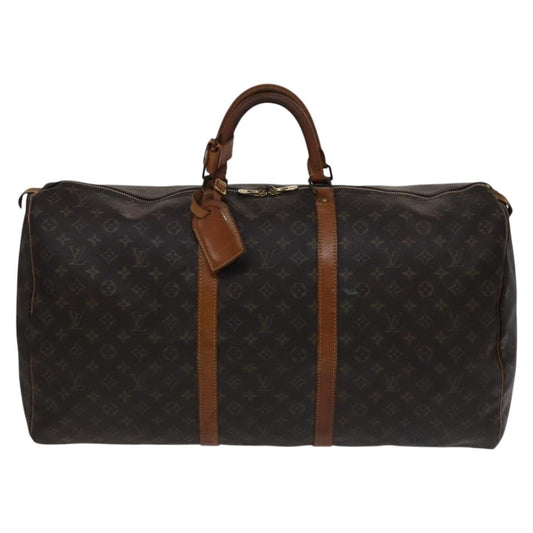 Louis Vuitton Keepall 60, Brown, Canvas, travel