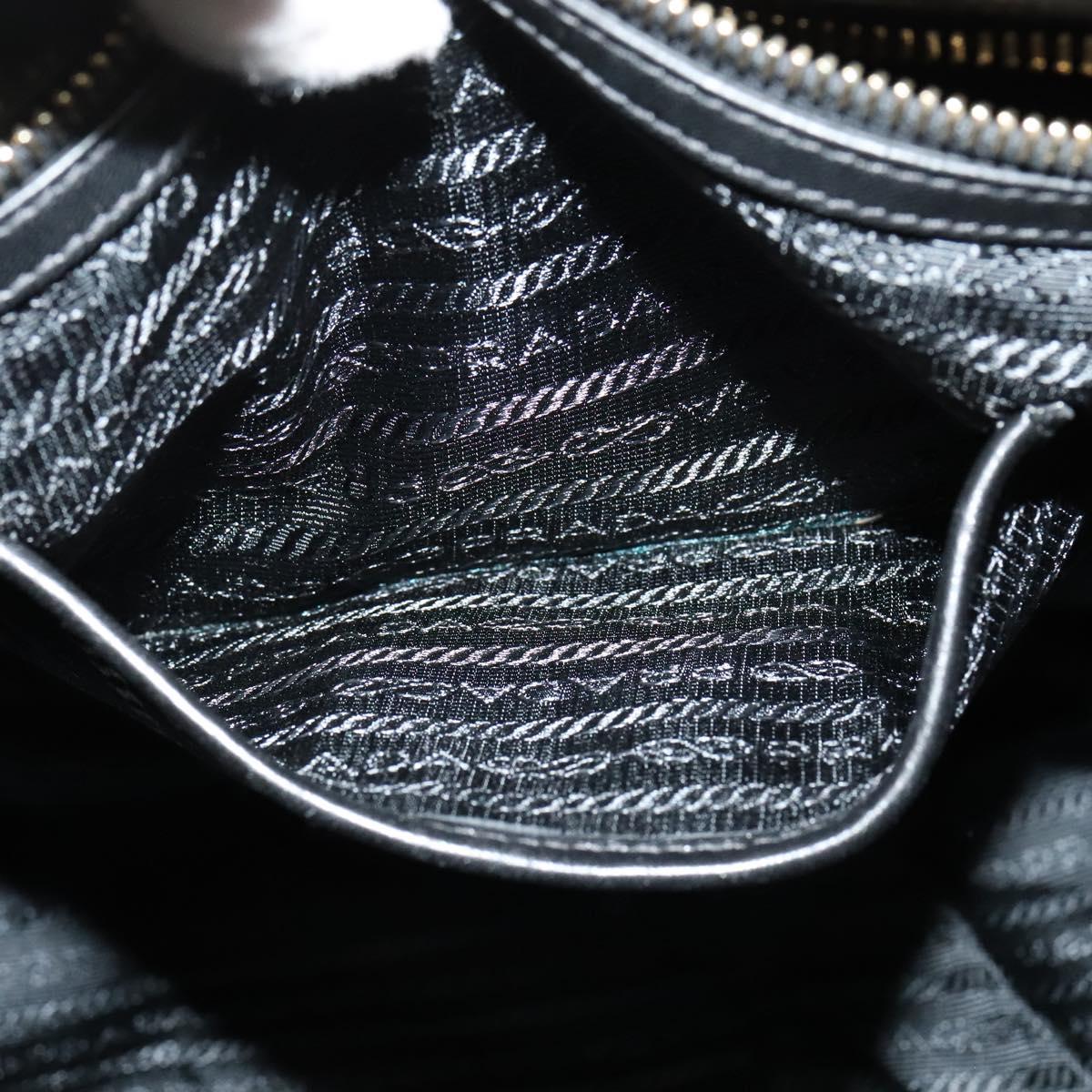 Prada Gaufre, Black, Leather, handbag