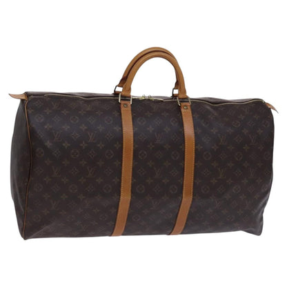 Louis Vuitton Keepall 60, Brown, Canvas, travel