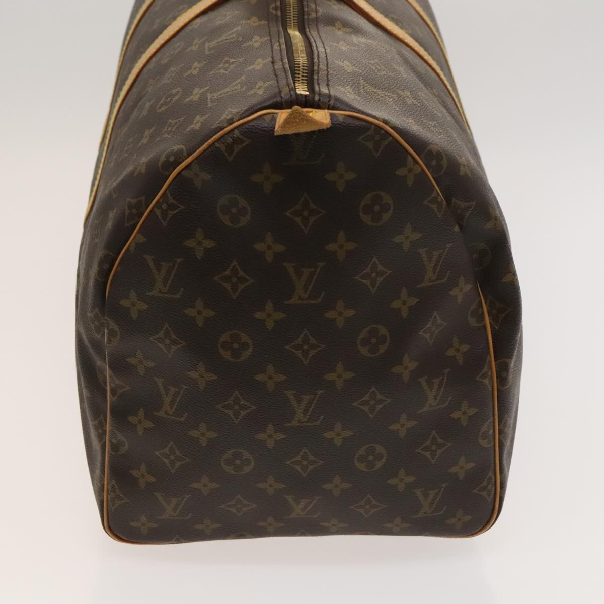 Louis Vuitton Keepall 55, Brown, Canvas, travel