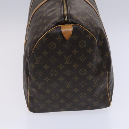 Louis Vuitton Keepall 55, Brown, Canvas, travel