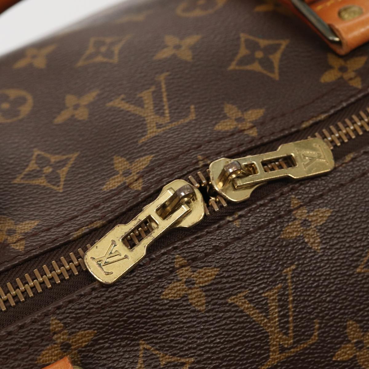 Louis Vuitton Keepall 60, Brown, Canvas, travel