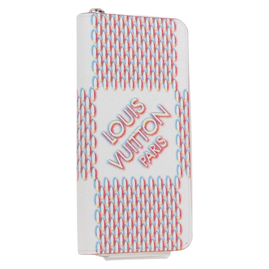 Louis Vuitton Zippy Wallet Vertical, White, Leather, wallet