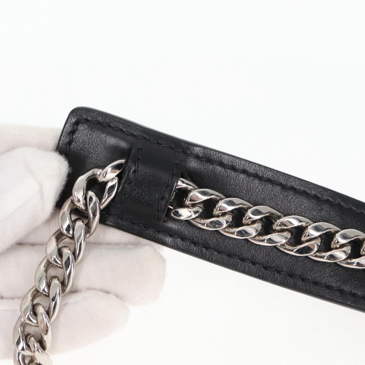 Prada Ribbon, Black, Leather, shoulder