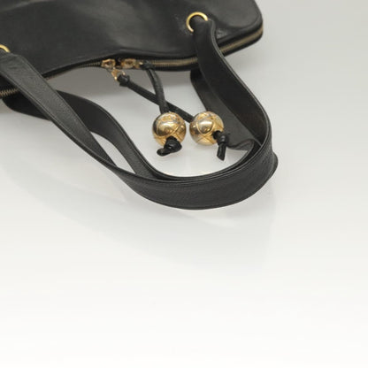 Chanel Coco Mark, Black, Leather, tote