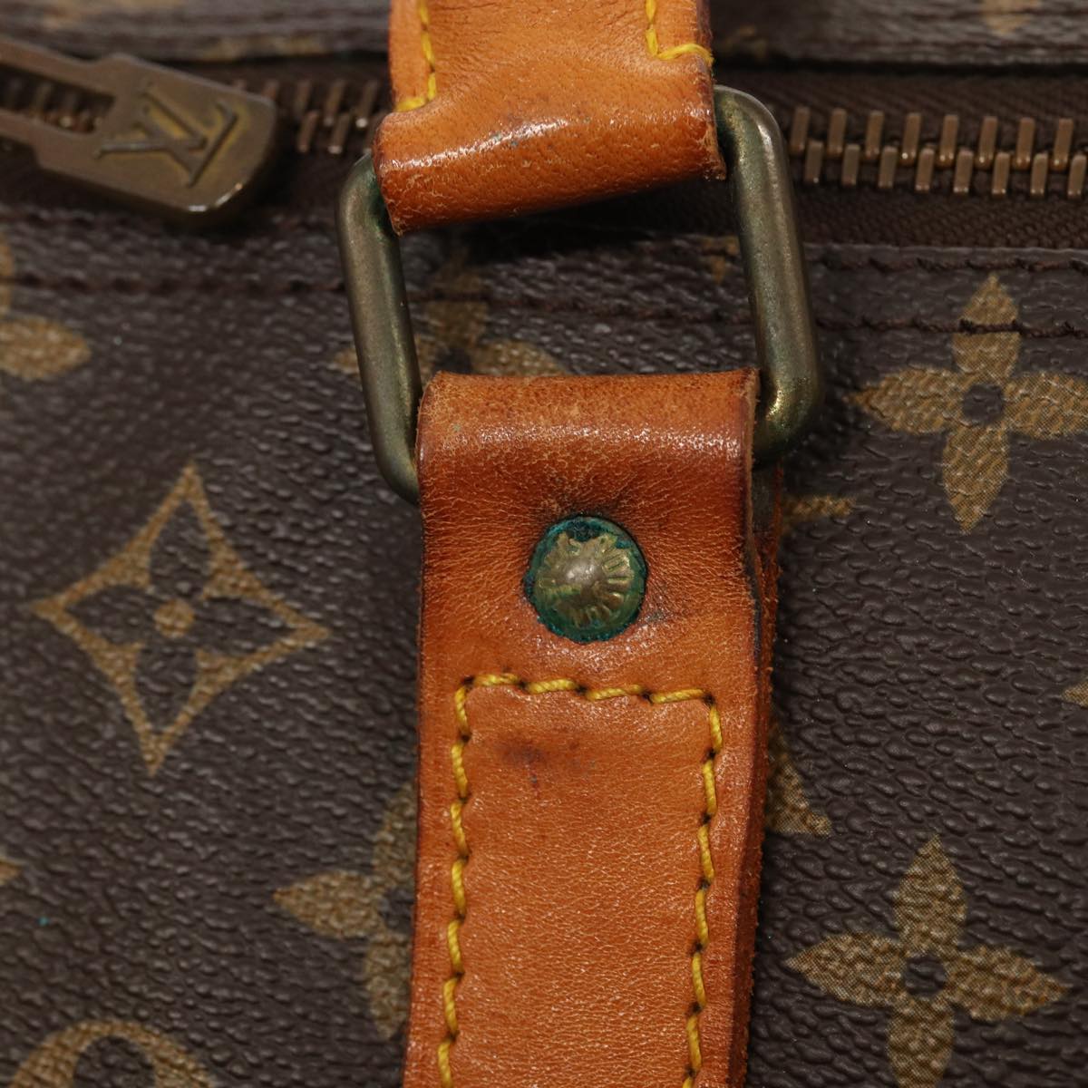 Louis Vuitton Keepall 60, Brown, Canvas, travel