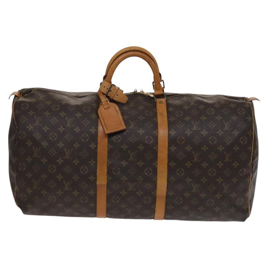 Louis Vuitton Keepall 60, Brown, Canvas, travel