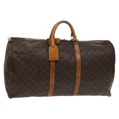 Louis Vuitton Keepall 60, Brown, Canvas, travel