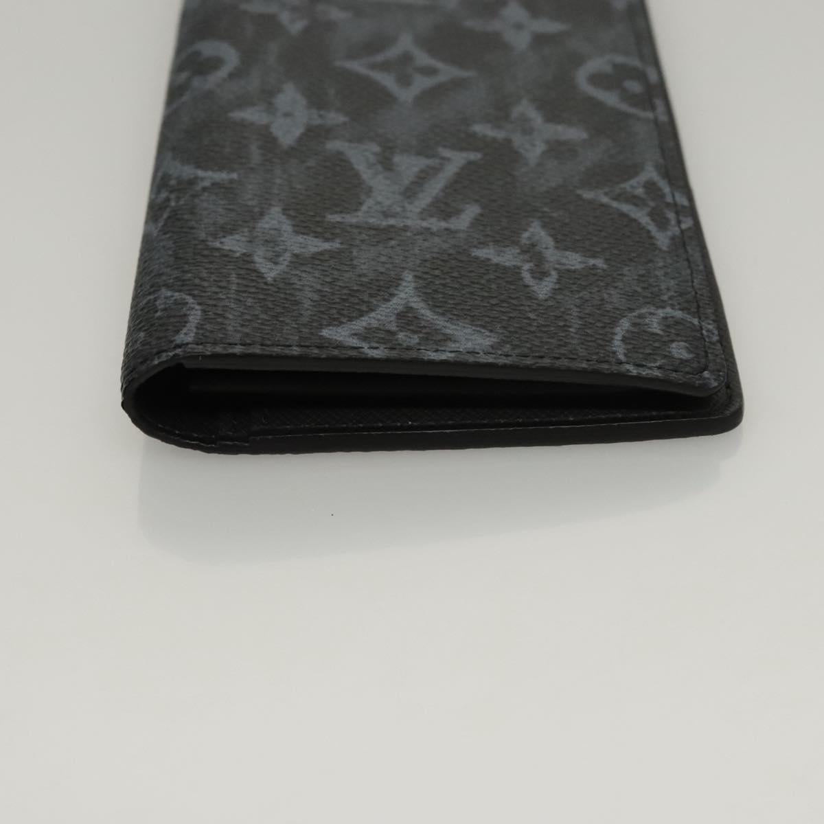 Louis Vuitton Brazza, Black, Canvas, wallet