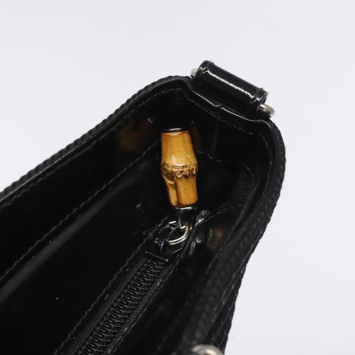 Gucci Bamboo, Black, Canvas, tote
