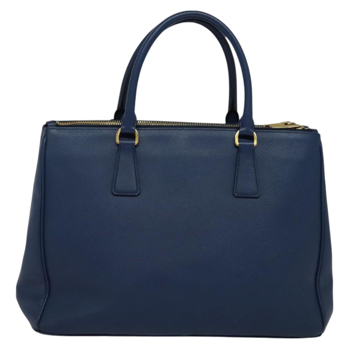 Prada Galleria, Blue, Leather, handbag
