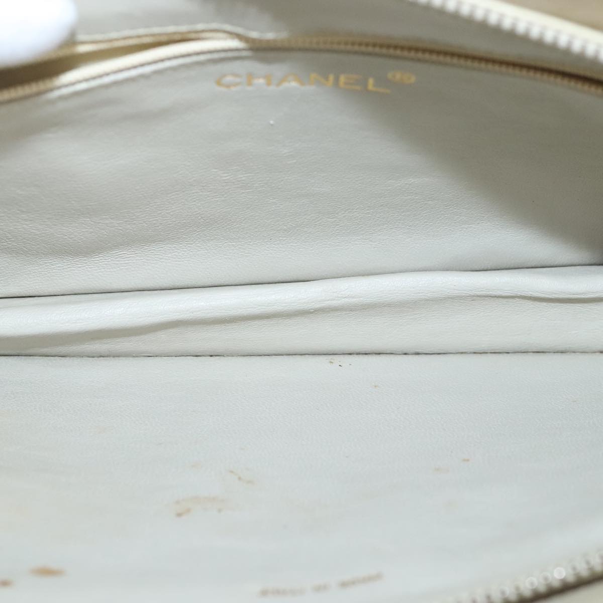 Chanel, Beige, Leather, shoulder