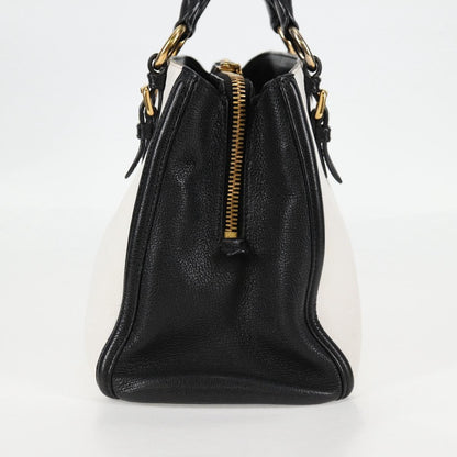 Miu Miu Madras, White, Leather, handbag