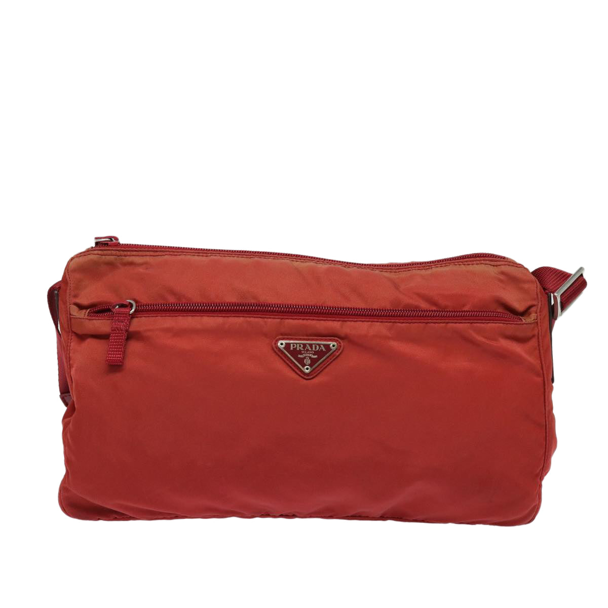 Prada Tessuto, Red, Canvas, shoulder