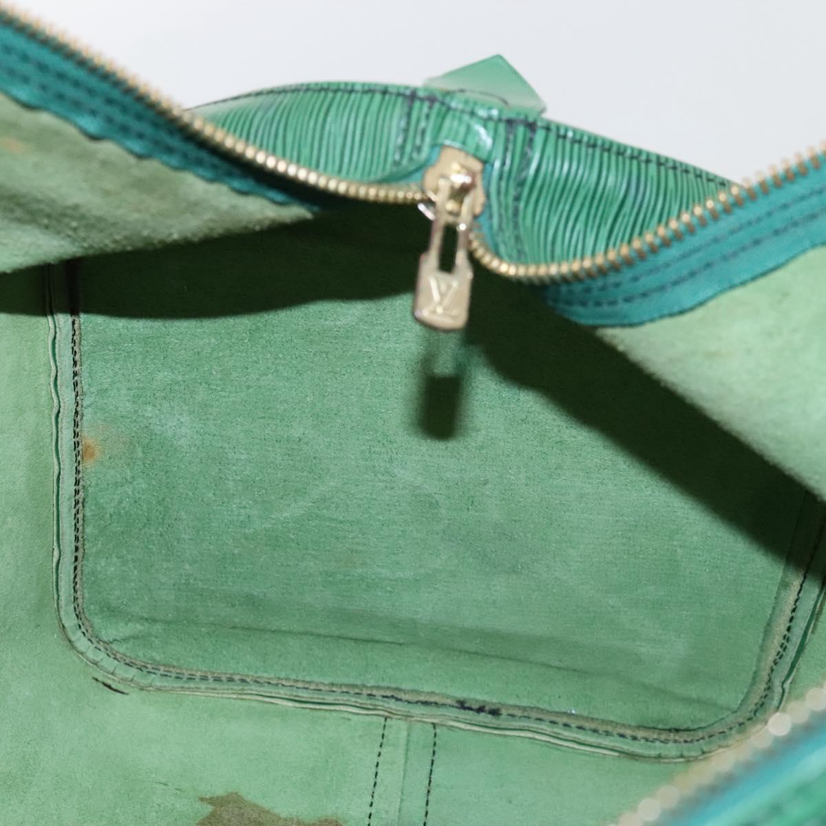 Louis Vuitton Keepall 50, Green, Leather, travel