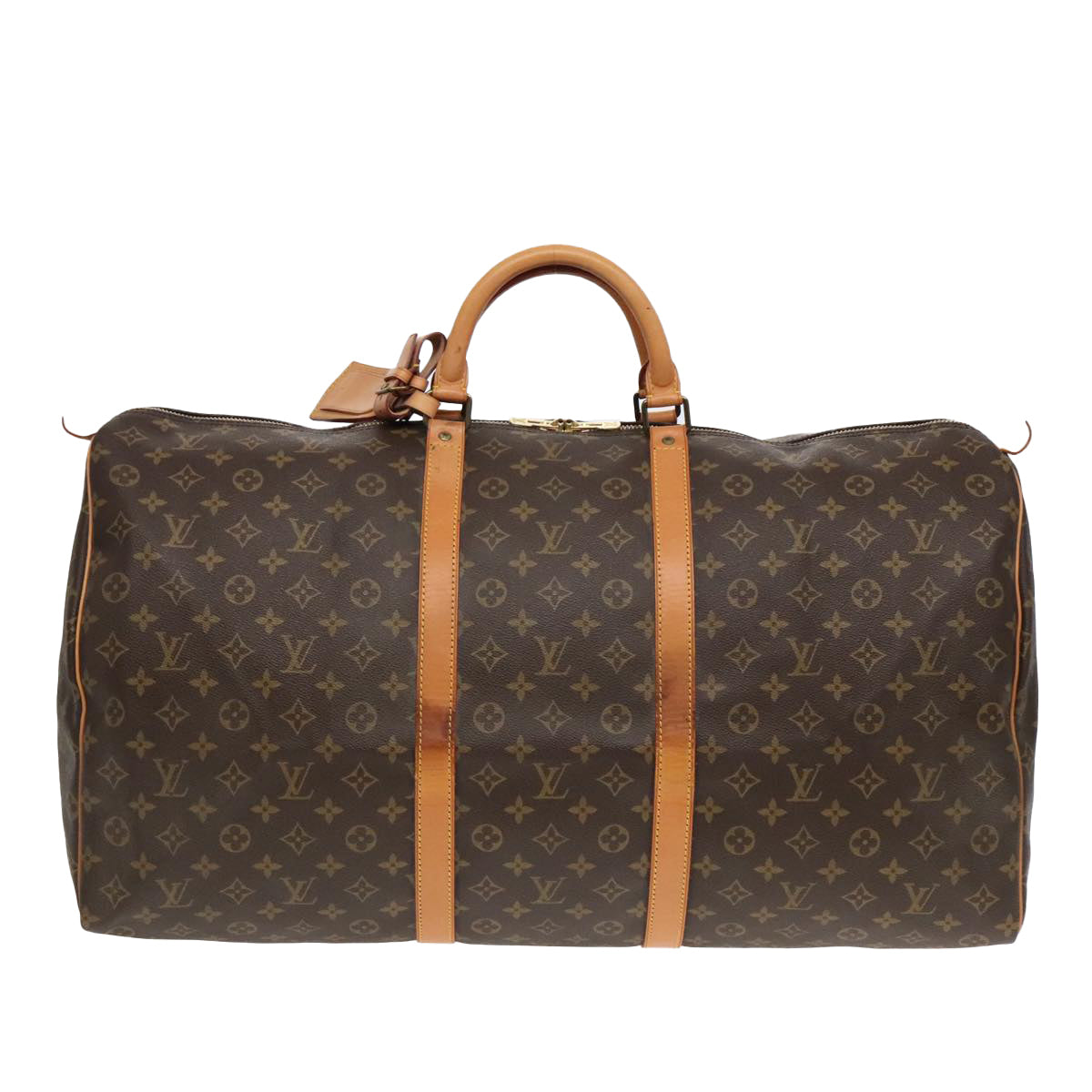 Louis Vuitton Keepall 60, Brown, Canvas, travel