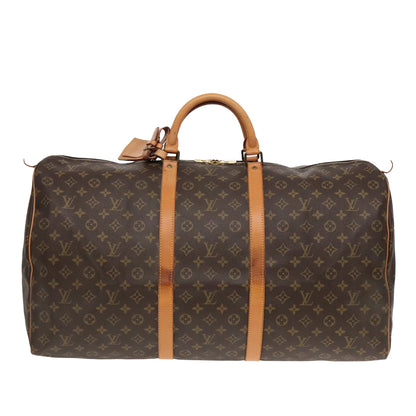 Louis Vuitton Keepall 60, Brown, Canvas, travel