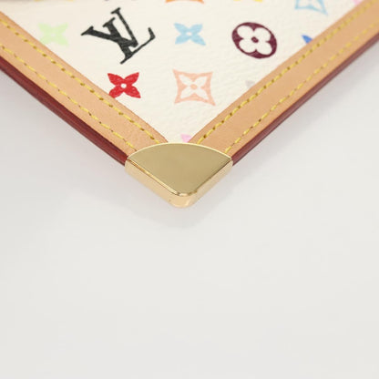 Louis Vuitton Pochette Clés, White, Canvas, wallet