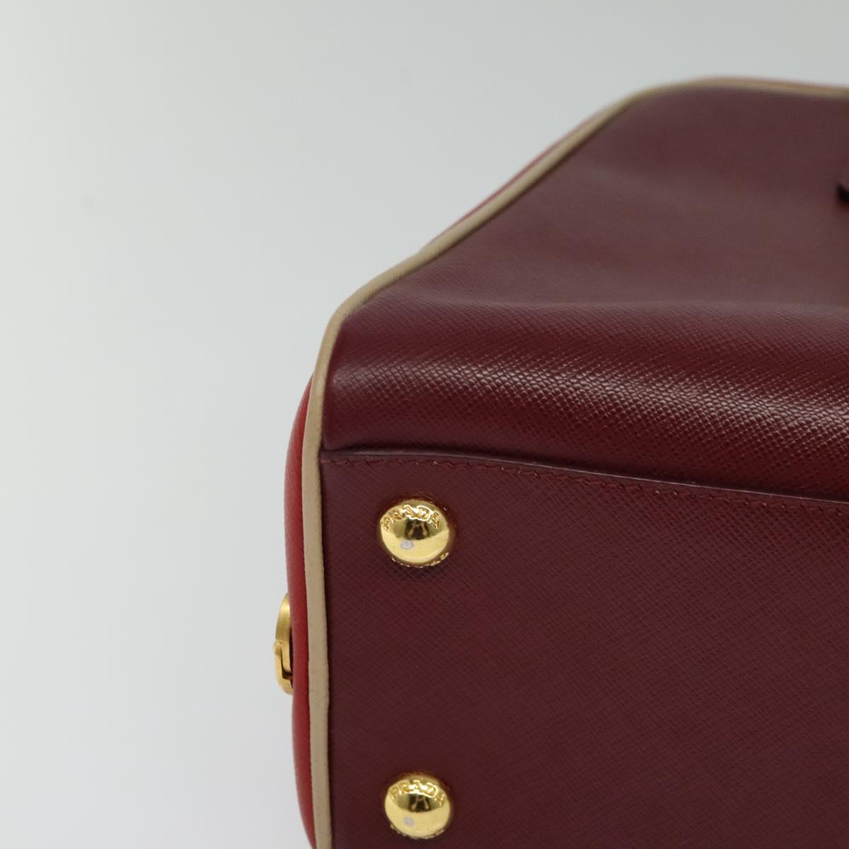 Prada Saffiano, Red, Leather, handbag