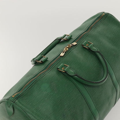Louis Vuitton Keepall 50, Green, Leather, travel