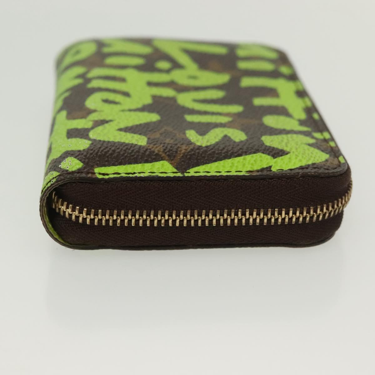 Louis Vuitton Zippy coin purse, Green, Canvas, wallet