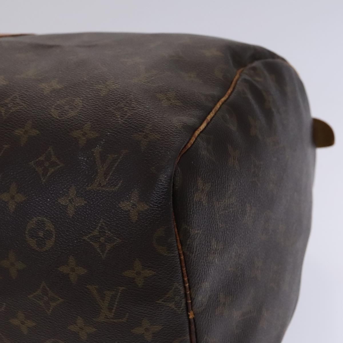 Louis Vuitton Keepall 55, Brown, Canvas, travel