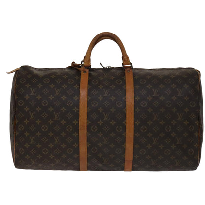 Louis Vuitton Keepall 60, Brown, Canvas, travel