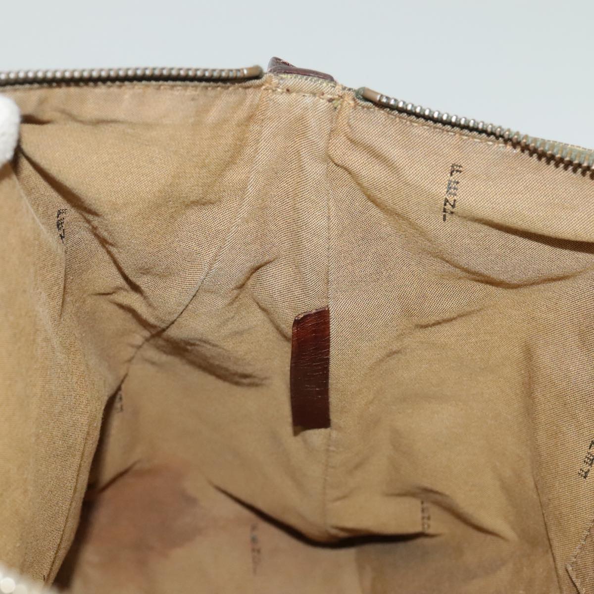 Fendi Zucchino, Khaki, Canvas, handbag