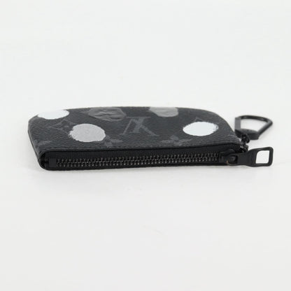 Louis Vuitton Pochette Clés, Black, Canvas, wallet