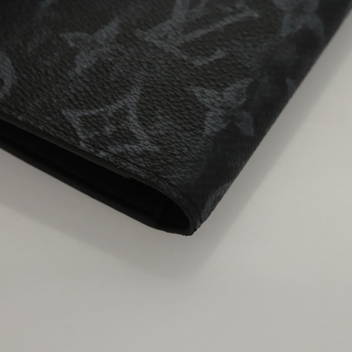 Louis Vuitton Brazza, Black, Canvas, wallet