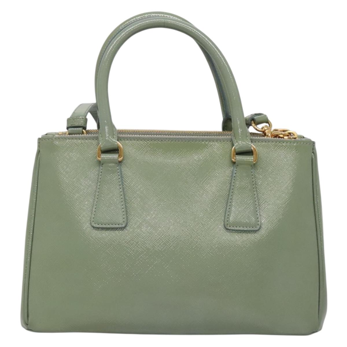 Prada Galleria, Green, Leather, handbag
