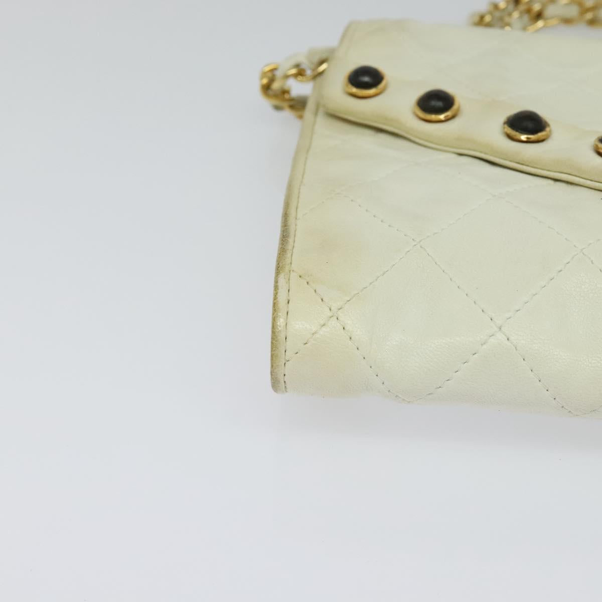 Chanel, White, Leather, shoulder