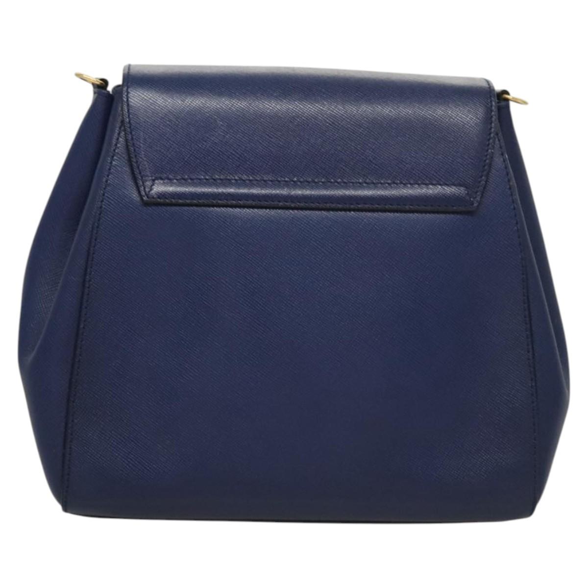 Prada Cleo, Navy, Leather, clutch