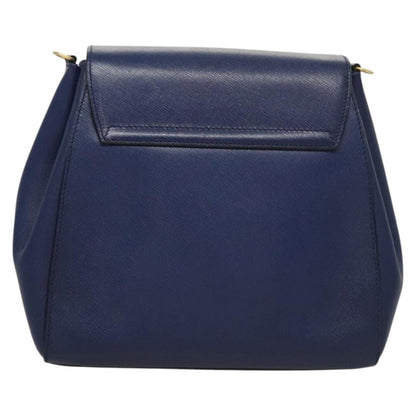 Prada Cleo, Navy, Leather, clutch