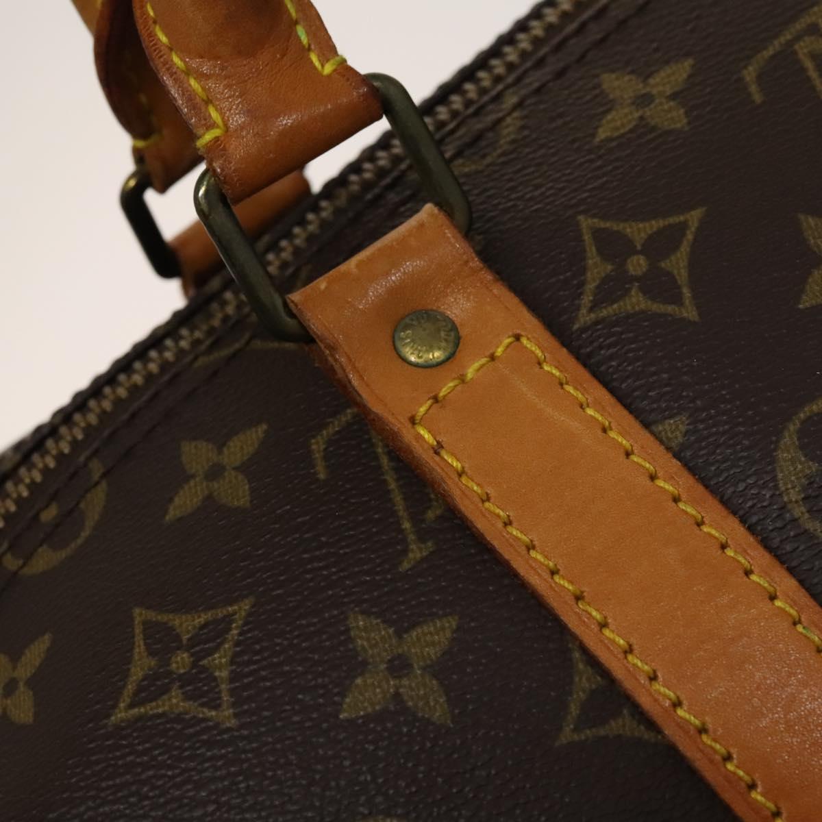 Louis Vuitton Keepall 55, Brown, Canvas, travel