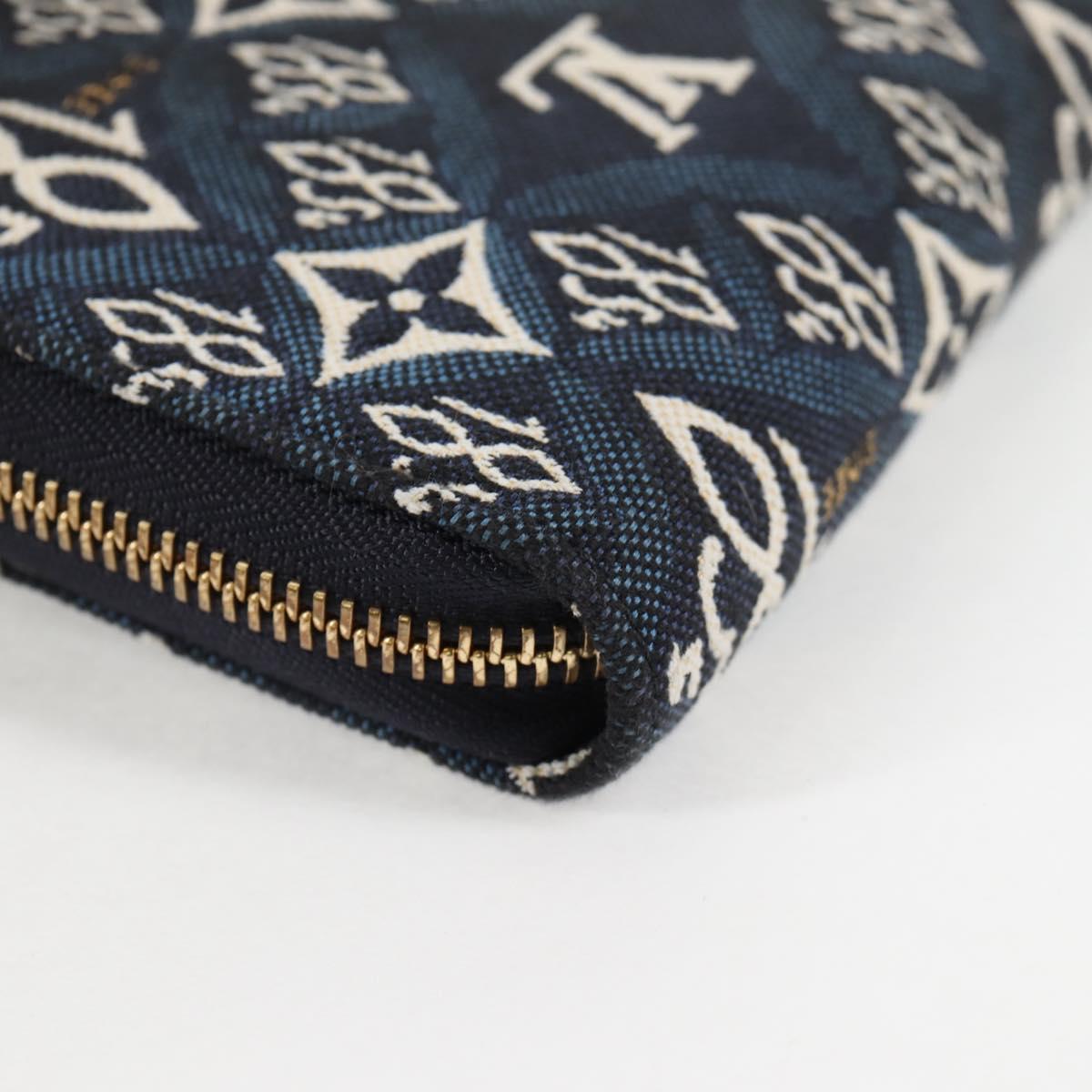 Louis Vuitton Zippy wallet, Blue, Canvas, wallet